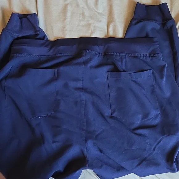 Mandala High Waisted Scrubs Joggers XLP Navy - Picture 3 of 5